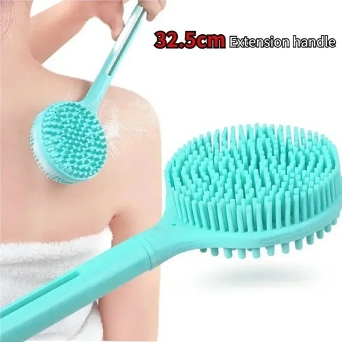 Silicone long handle bath - long,