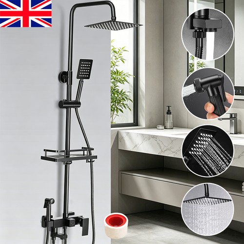 Black bathroom thermostatic - black,
