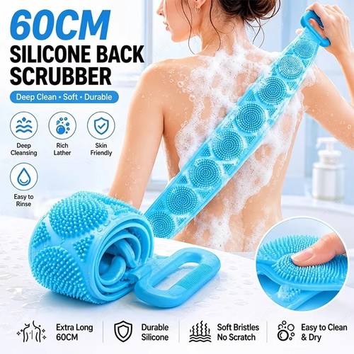 60cm silicone back scrubber - 60cm,