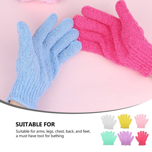12pcs nylon bath shower gloves - nylon,