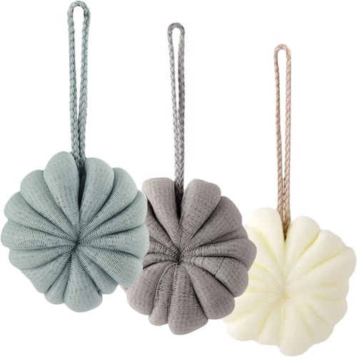 3pcs shower loofah balls - shower,