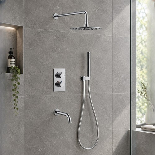 Concealed thermostatic rain - concealed,