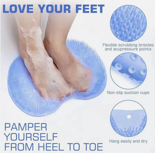 Silicone shower foot scrubber - silicone,