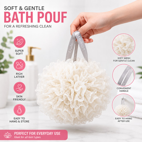 Bath shower pouf - bath, scrubber