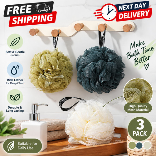 Large bath shower sponge mesh - shower-sponge,