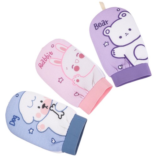Assorted color bath gloves - assorted,