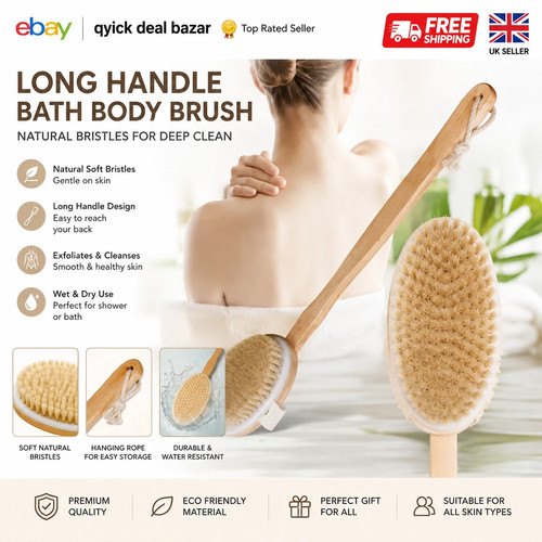 Back scrubber brush long - back, w/long