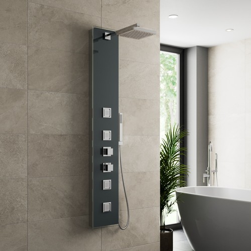 Modern thermostatic shower - modern,