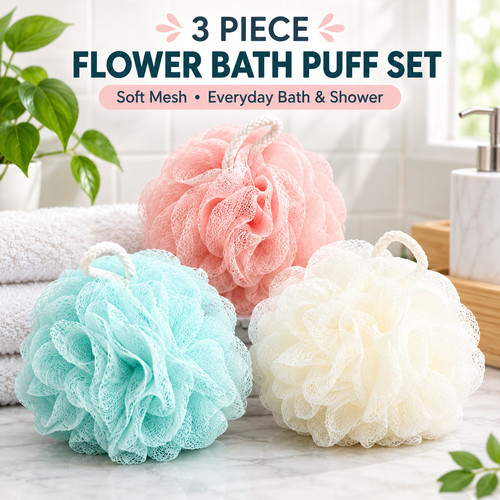 3pcs exfoliating flower bath - 3pcs,