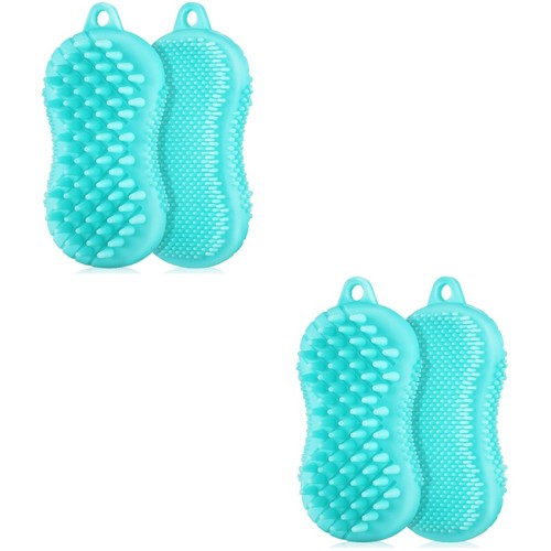 4pcs silicone shower scrubber - shower,
